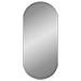 Specchio Da Parete Argento 90x40 Cm Ovale - Foto miniatura 2
