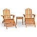 Set Salotto Da Giardino Adirondack 3pz Legno Massello Di Acacia - Foto miniatura 2