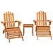 Set Salotto Da Giardino Adirondack 3pz Legno Massello Di Acacia - Foto miniatura 3
