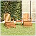 Set Salotto Da Giardino Adirondack 3pz Legno Massello Di Acacia - Foto miniatura 1