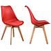 Set Di 2 Sedie Scandinave Nora Rosse Con Cuscino - Foto miniatura 2