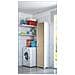 Armadio Multiuso Aquilegia, Mobile Lineare A 1 Anta Battenti E 4 Ripiani Regolabili, Mobile A Colonna Per Bagno, 100% Made In Italy, 45x45h195 Cm, Rovere E Bianco - Foto miniatura 1