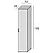 Armadio Multiuso Aquilegia, Mobile Lineare A 1 Anta Battenti E 4 Ripiani Regolabili, Mobile A Colonna Per Bagno, 100% Made In Italy, 45x45h195 Cm, Rovere E Bianco - Foto miniatura 3