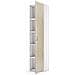 Armadio Multiuso Aquilegia, Mobile Lineare A 1 Anta Battenti E 4 Ripiani Regolabili, Mobile A Colonna Per Bagno, 100% Made In Italy, 45x45h195 Cm, Rovere E Bianco - Foto miniatura 4