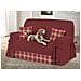 Copridivano Fodera Telo Protezione Divano Con Laccetti Fiocco Varie Fantasie Poltrona Scoz Bordeaux - Foto miniatura 1
