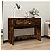 Tavolo Consolle Rovere Fumo 100x39x75 Cm Legno Multistrato - Foto miniatura 3
