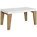 Tavolo Allungabile 90x160/264 Cm Naxy Mix Piano Bianco Frassino - Gambe Noce - Bianco Frassino /quercia Natura - Foto miniatura 3