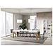 Tavolo Allungabile 90x160/264 Cm Naxy Mix Piano Bianco Frassino - Gambe Noce - Bianco Frassino /quercia Natura - Foto miniatura 4