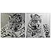 Quadro Dkd Home Decor 100 X 2,5 X 100 Cm Leopardo Coloniale (2 Unità) - Foto miniatura 1