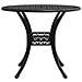 Tavolo Da Giardino Nero Ø90x75 Cm In Alluminio Pressofuso - Foto miniatura 5