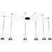 Lampadario A Sospensione Arabella A Led In Metallo E Vetro Soffiato Fumè 3547-46-126 - Foto miniatura 1