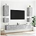 Mobili TV a Parete con Luci LED 2pz Grigio Cemento 40,5x35x40cm - Foto miniatura 6