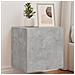 Mobili TV a Parete con Luci LED 2pz Grigio Cemento 40,5x35x40cm - Foto miniatura 9