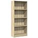 Libreria Rovere Sonoma 60x24x143 Cm In Legno Multistrato - Foto miniatura 2