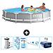 Piscina Fuori Terra - In Giro - 366x366x76 Cm - Grigio - Include Accessori Coordinati Cb93 - Foto miniatura 1