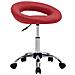Sedia Da Lavoro Con Ruote Rossa In Similpelle - Foto miniatura 2