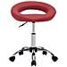 Sedia Da Lavoro Con Ruote Rossa In Similpelle - Foto miniatura 1