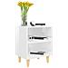 Lusso Casadino -  Comodini Gambe In Legno Massello 2pz Bianco Lucido 40x30x50 Cm - Foto miniatura 2