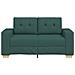 Divano Divanetto Verde Scuro 120 cm in Tessuto - Foto miniatura 4