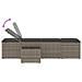 Lettini Prendisole 2 pz con Tavolino Grigio in Polyrattan - Foto miniatura 9