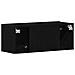 Stand TV in Quercia Nera 80x30x30 cm Realizzato in Legno Compatto - Foto miniatura 6