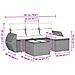 Set Divano da Giardino 5pz con Cuscini Grigio Chiaro Polyrattan - Foto miniatura 3