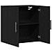 Mobile da muro Nero Rovere 60x31x60 cm Legno ingegnerizzato - Foto miniatura 5