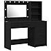 Set da toeletta a 2 pezzi con LED in legno ingegnerizzato nero - Foto miniatura 1