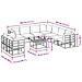 Set Divano da Giardino con cuscino 10 pcs Nero Alluminio - Foto miniatura 9