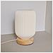Lampada Da Tavolo Dimmerabile Usb Stampata In 3d Con Base In Legno - Moderna Luce Notturna Da Comodino - Foto miniatura 2