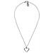 Catena Girocollo A Forma Di Cuore, Placcata Argento - Foto miniatura 1
