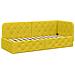 Cornice del letto ad angolo Giallo 80 x 200 cm Velluto - Foto miniatura 1