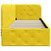 Cornice del letto ad angolo Giallo 80 x 200 cm Velluto - Foto miniatura 6