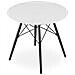 Tavolo rotondo Valora KOVA bianco gambe nere 80 cm - Foto miniatura 4