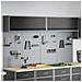 Set di armadi per attrezzi con lo scaffale 6 pcs Nero - Foto miniatura 2