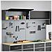 Set di armadi per attrezzi con lo scaffale 6 pcs Nero - Foto miniatura 4