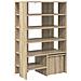 Mobile per scarpe 2 pcs Rovere Sonoma Legno multistrato - Foto miniatura 5