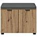 Panca per ingresso con porta Rovere Artigianale 60 x 38 x 46 cm - Foto miniatura 6