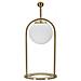 Lampada Da Tavolo Glamy Arc B In Ferro Dorato E Vetro Opalino Ø 21 Cm - Foto miniatura 1