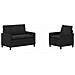 Set di divani 2 pcs Nero Velluto - Foto miniatura 1