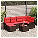 Set Divano da Giardino 7 pcs Marrone polyrattan - Foto miniatura 2