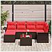 Set Divano da Giardino 7 pcs Marrone polyrattan - Foto miniatura 3