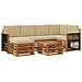 Set divano sezionale con cuscino 6 pcs Naturale - Foto miniatura 1