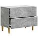 Armadio da Notte con cassetto Grigio Cemento 62 x 34,5 x 48 cm - Foto miniatura 3