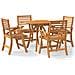 Set da Pranzo per Giardino 5 pz in Legno Massello di Acacia - Foto miniatura 1