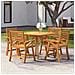 Set da Pranzo per Giardino 5 pz in Legno Massello di Acacia - Foto miniatura 2