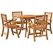 Set da Pranzo per Giardino 5 pz in Legno Massello di Acacia - Foto miniatura 3