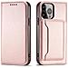 Custodia Magnetica Per Samsung Galaxy S23+ Con Copertura Pieghevole Per Portafoglio, Colore Rosa. - Foto miniatura 1