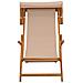 Lettino 3 Posizione Legno di Eucalipto Massello Tortora - Foto miniatura 3