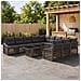 Set Divano da Giardino 12 pz Grigio e Grigio Scuro polyrattan - Foto miniatura 9
